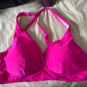 Torrid pink wireless Triangle bikini top size 3